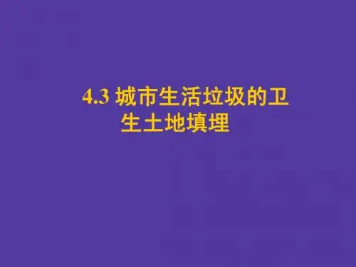 垃圾的卫生填埋