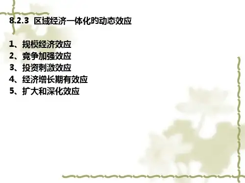 最新版区域经济一体化