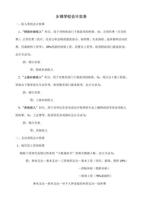 乡镇学校会计实务