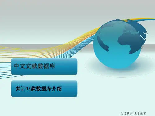 中文文献数据库
