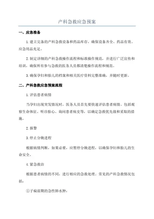 产科急救应急预案