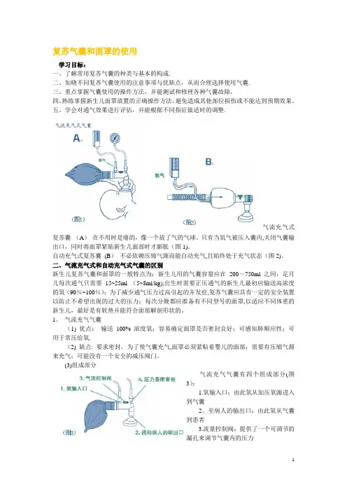 复苏囊的使用