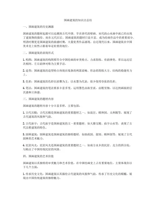 国画建筑的知识点总结