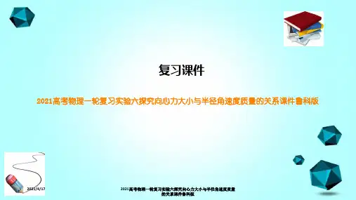 2021高考物理一轮复习实验六探究向心力大小与半径角速度质量的关系课件鲁科版