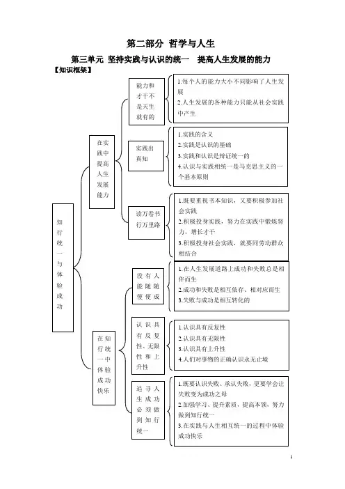 哲学与人生第三单元知识要点