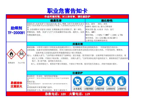 职业危害告知卡-助焊剂