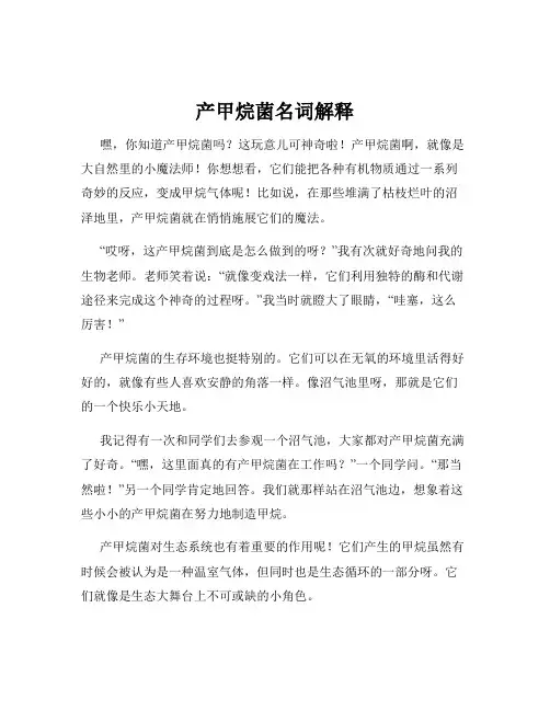 产甲烷菌名词解释