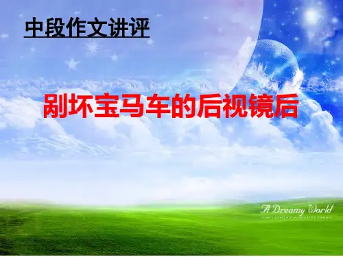 作文“中学生剐坏宝马车的后视镜后”
