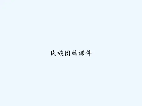 民族团结课件 PPT