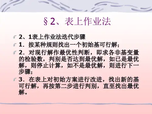 运输问题表上作业法