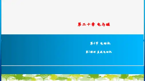 人教版物理九年级下册第20章第4节第2课时直流电动机习题课件