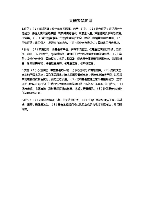 大便失禁护理