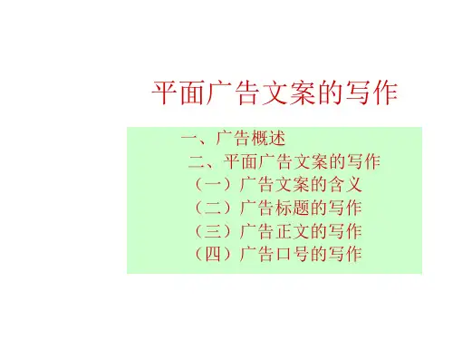 《实用写作》第三讲 广告文体