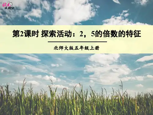北师大版小学数学五年级上册第2课时 探索活动：2,5的倍数的特征ppt课件