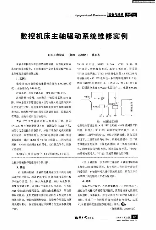 数控机床主轴驱动系统维修实例