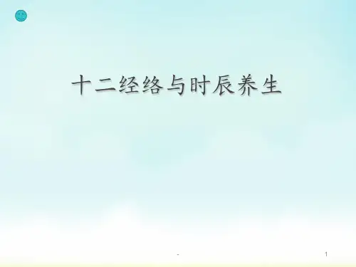 十二经络的循行动图及时辰养生PPT课件