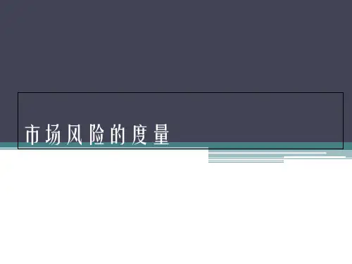 市场风险的度量培训课件(PPT 55页)