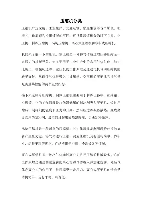 压缩机分类