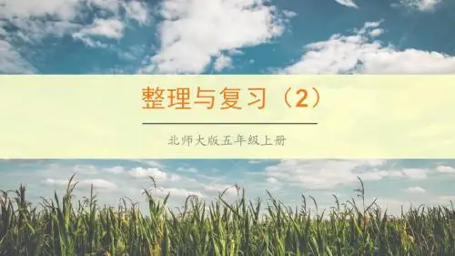 最新北师大版数学五年级上册(完美版) 整理与复习(2)(轴对称和平移)