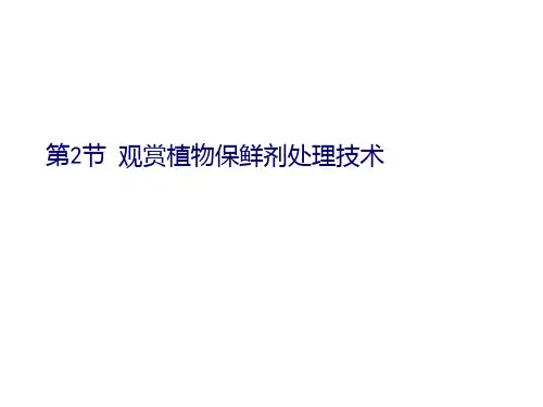 鲜切花保鲜剂处理技术PPT课件