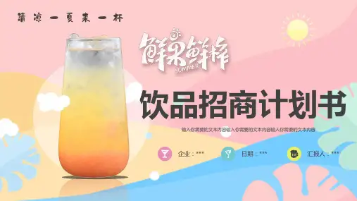 小清新马卡龙配色夏日饮品招商计划书PPT模板