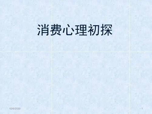 消费心理学基础知识PPT课件