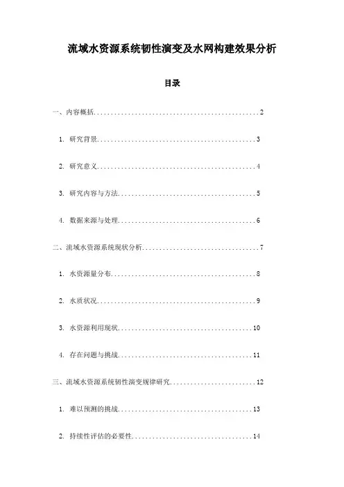 流域水资源系统韧性演变及水网构建效果分析