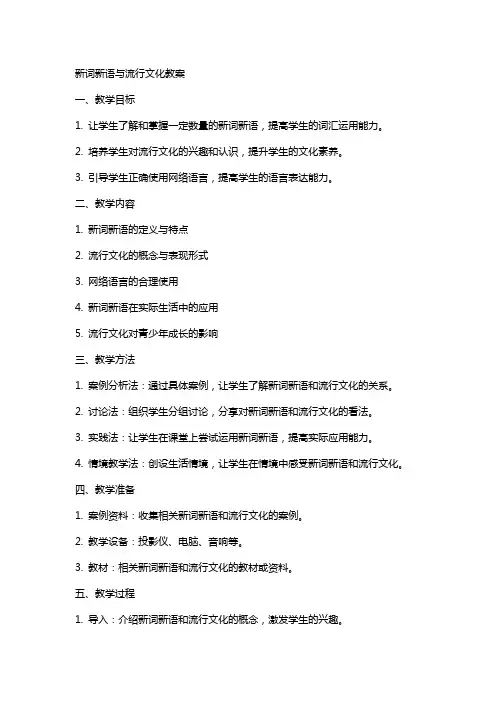 新词新语与流行文化