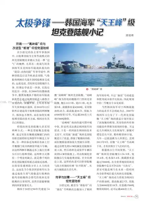 太极争锋——韩国海军“天王峰”级坦克登陆舰小记