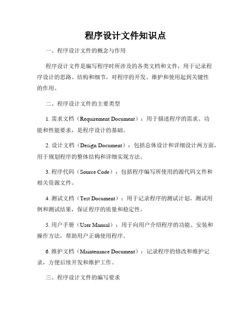 程序设计文件知识点