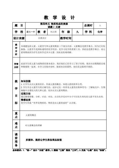 第四单元课题2元素