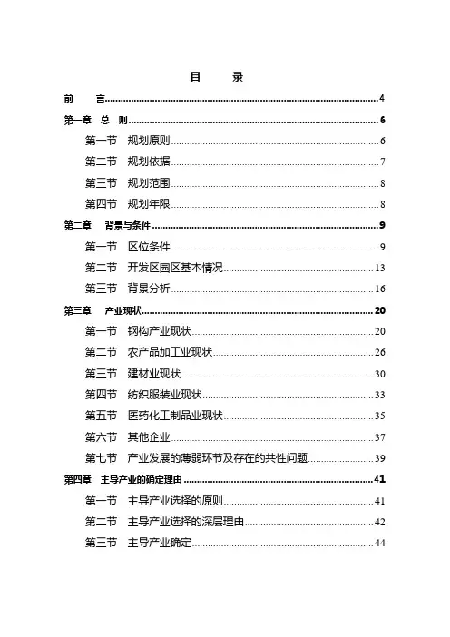 某某经济开发区产业规划