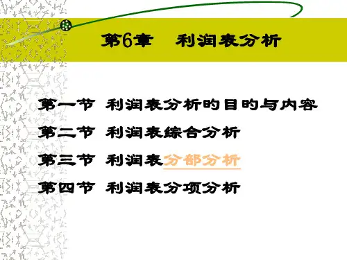 第6章利润表分析