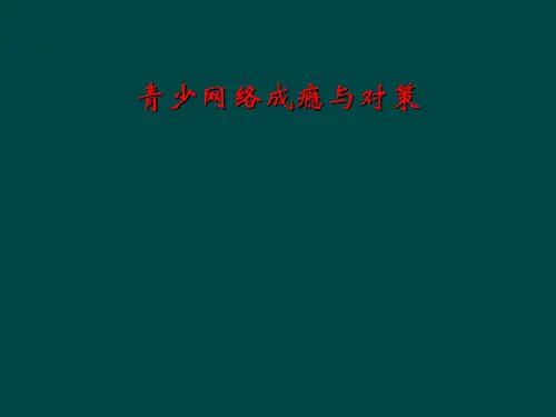 青少网络成瘾与对策