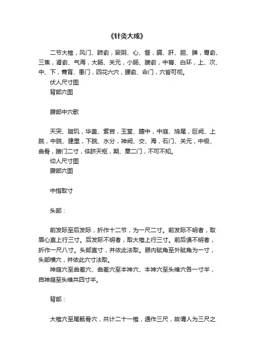 《针灸大成》