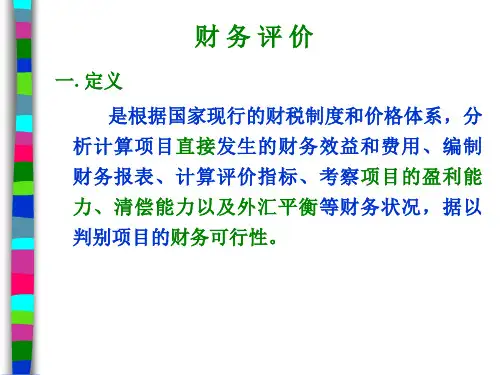 财务评价(案例) 2