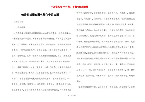 牡丹花石榴在园林绿化中的应用