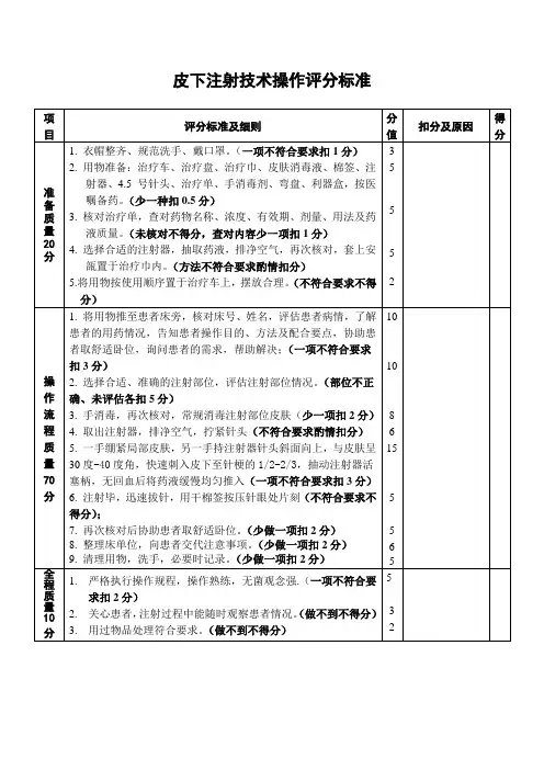 皮下注射技术