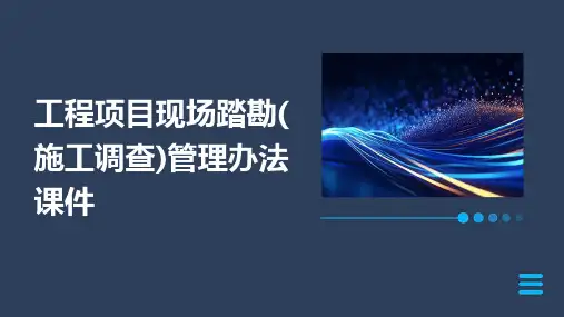 工程项目现场踏勘(施工调查)管理办法课件