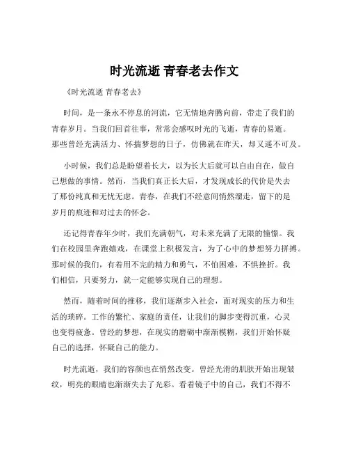 时光流逝 青春老去作文