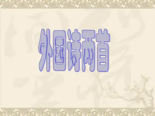 人教版九年级上册 4 外国诗两首 蝈蝈与蛐蛐 夜(叶赛宁) 课件 (共23张PPT)