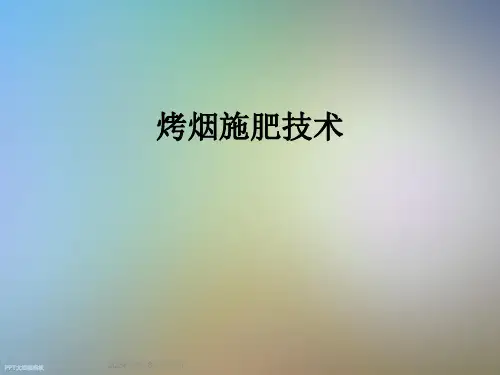 烤烟施肥技术