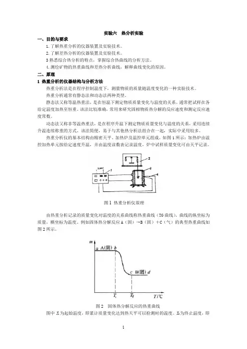 热分析实验指导