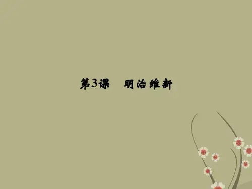 高中历史 第3课《明治维新》课件 新人教版选修1