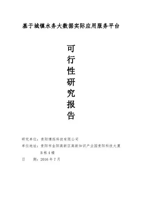 可行性研究报告