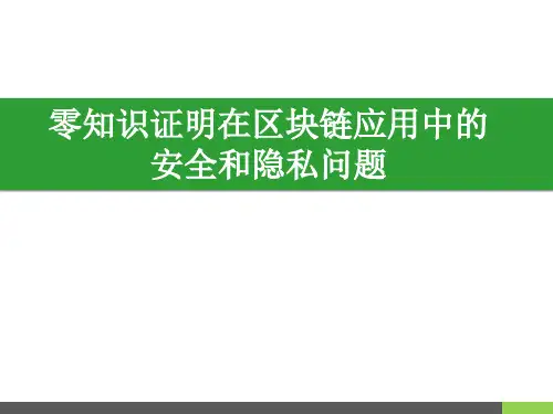 零知识证明在区块链的安全和隐私问题
