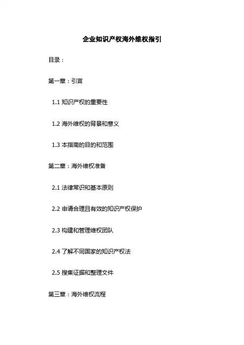 企业知识产权海外维权指引