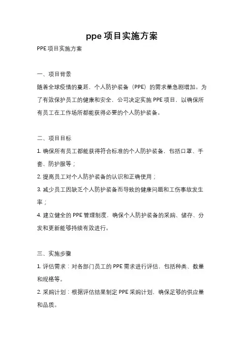 ppe项目实施方案