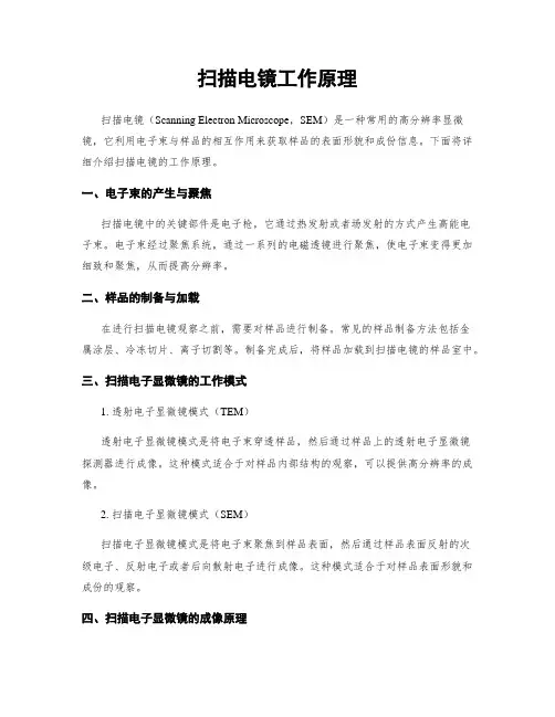 扫描电镜工作原理