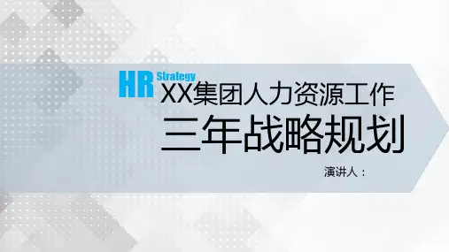 集团人力资源工作三年战略规划精选全文